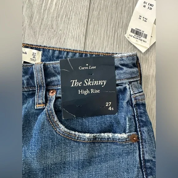 Abercrombie The Skinny High Rise Distressed - Curve Love - Picture 10 of 10